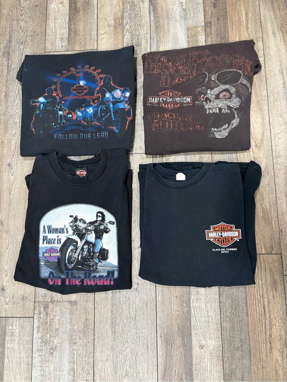 Lot of 4! Harley-Davidson Motorcycle T-Shirts XL & 2XL